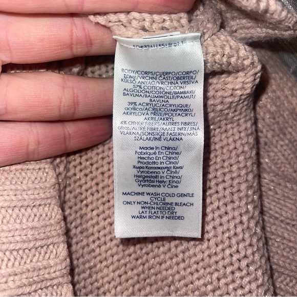 CHAPS Pink Roll Neck Sweater with Silver Flecks M - Picture 6 of 7